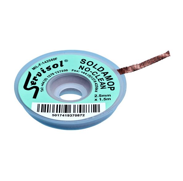 Soldamop no clean de-soldering braid/wick - DCC Supplies Ltd